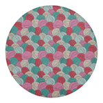 Yarn Balls Pattern Print Round Blanket