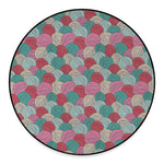 Yarn Balls Pattern Print Round Floor Mat