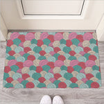 Yarn Balls Pattern Print Rubber Doormat