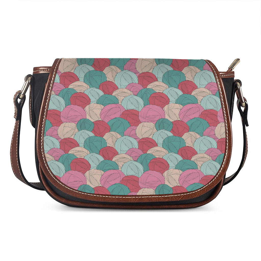 Yarn Balls Pattern Print Saddle Bag
