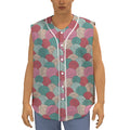 Yarn Balls Pattern Print Sleeveless Baseball Jersey