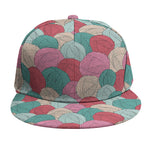 Yarn Balls Pattern Print Snapback Cap