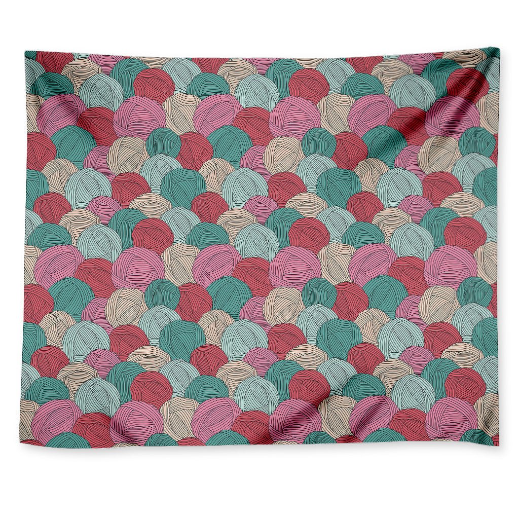Yarn Balls Pattern Print Tapestry