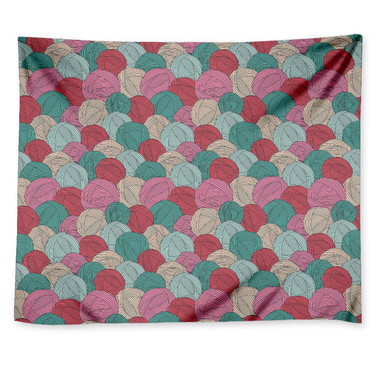 Yarn Balls Pattern Print Tapestry