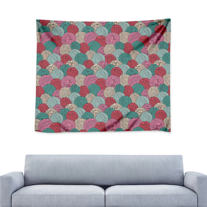 Yarn Balls Pattern Print Tapestry