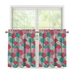 Yarn Balls Pattern Print Tier Curtains