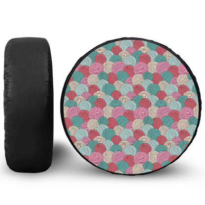 Yarn Balls Pattern Print Tire Cover