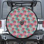 Yarn Balls Pattern Print Tire Cover With Camera Hole