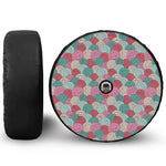 Yarn Balls Pattern Print Tire Cover With Camera Hole
