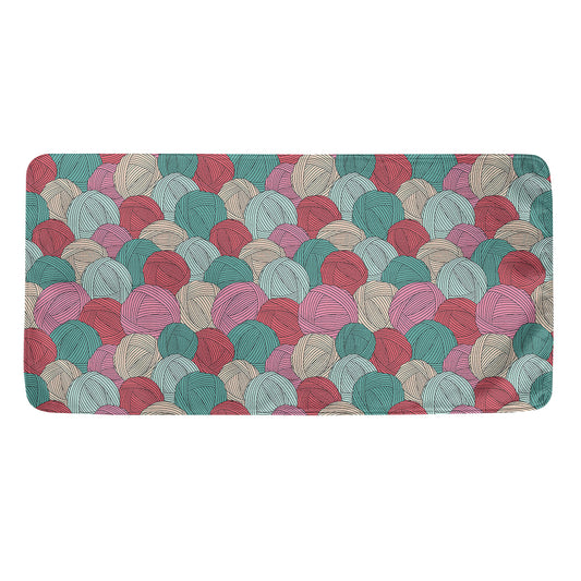 Yarn Balls Pattern Print Towel