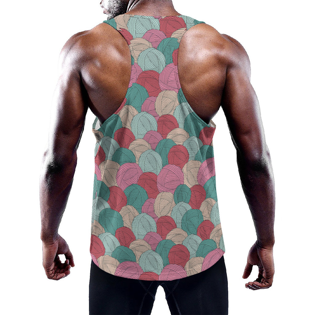 Yarn Balls Pattern Print Training Tank Top