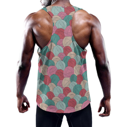 Yarn Balls Pattern Print Training Tank Top