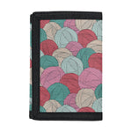 Yarn Balls Pattern Print Trifold Wallet