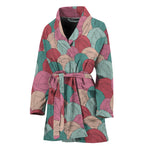 Yarn Balls Pattern Print Women's Bathrobe