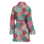 Yarn Balls Pattern Print Women's Bathrobe