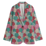 Yarn Balls Pattern Print Women's Blazer