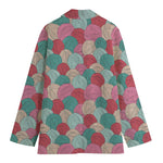 Yarn Balls Pattern Print Women's Cotton Blazer