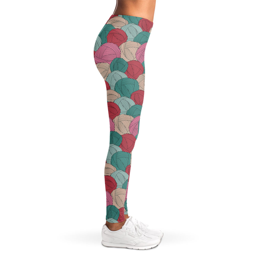 Yarn Balls Pattern Print Women's Leggings