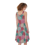 Yarn Balls Pattern Print Women's Sleeveless Dress