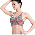 Yarn Balls Pattern Print Women's Sports Bra