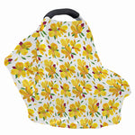 Yellow Alstroemeria Pattern Print Baby Seat Cover