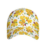 Yellow Alstroemeria Pattern Print Baseball Cap