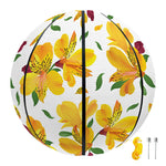 Yellow Alstroemeria Pattern Print Basketball