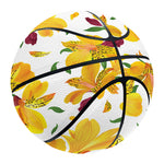 Yellow Alstroemeria Pattern Print Basketball