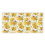 Yellow Alstroemeria Pattern Print Beach Towel