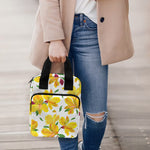Yellow Alstroemeria Pattern Print Bible Tote Bag