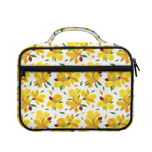 Yellow Alstroemeria Pattern Print Briefcase Bible Bag