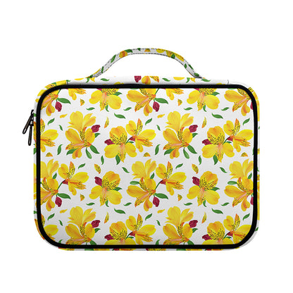 Yellow Alstroemeria Pattern Print Briefcase Bible Bag