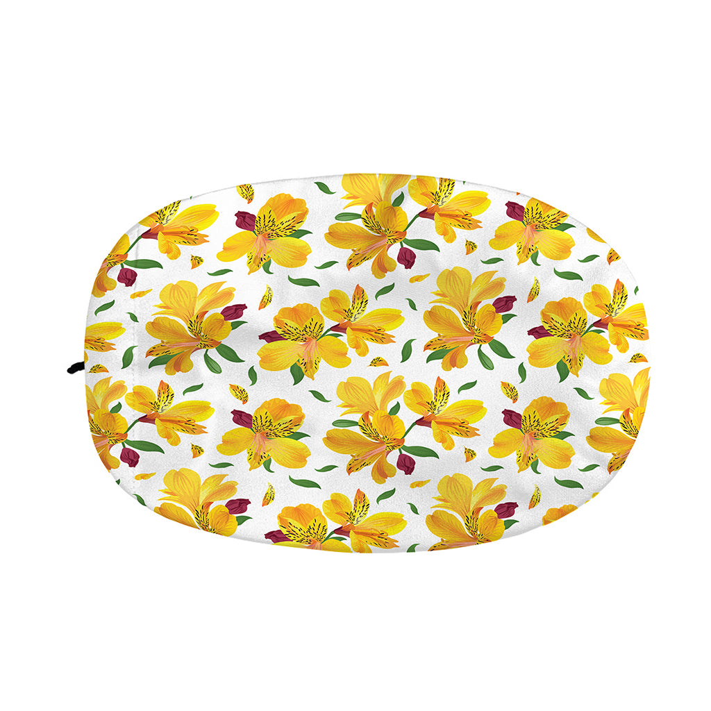 Yellow Alstroemeria Pattern Print Car Side Mirror Covers