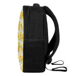 Yellow Alstroemeria Pattern Print Casual Backpack