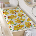 Yellow Alstroemeria Pattern Print Changing Pad Cover