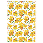 Yellow Alstroemeria Pattern Print Curtain