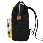 Yellow Alstroemeria Pattern Print Diaper Bag