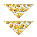 Yellow Alstroemeria Pattern Print Dog Bandana