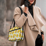 Yellow Alstroemeria Pattern Print Double Strap Bible Bag