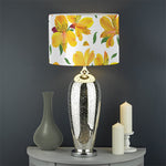 Yellow Alstroemeria Pattern Print Drum Lamp Shade