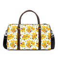 Yellow Alstroemeria Pattern Print Duffel Bag