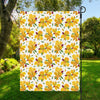 Yellow Alstroemeria Pattern Print Garden Flag