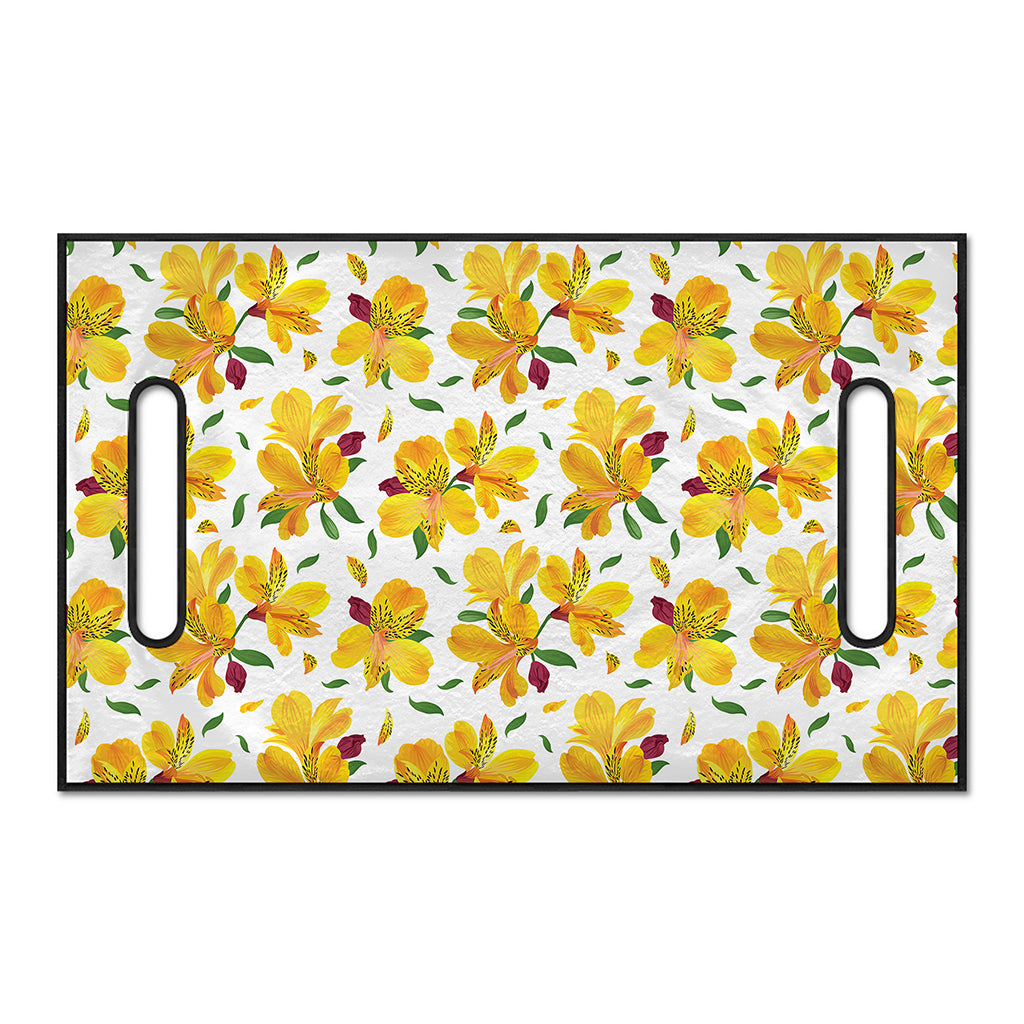 Yellow Alstroemeria Pattern Print Golf Cart Seat Cover