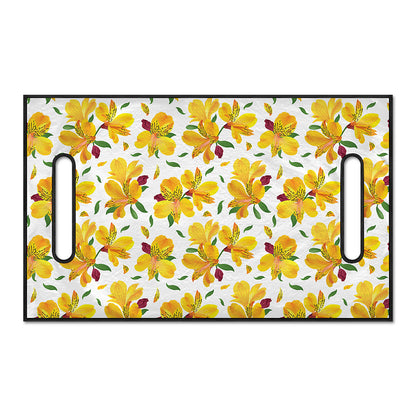 Yellow Alstroemeria Pattern Print Golf Cart Seat Cover