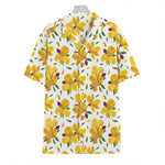 Yellow Alstroemeria Pattern Print Hawaiian Shirt