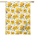 Yellow Alstroemeria Pattern Print House Flag