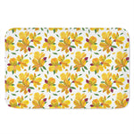 Yellow Alstroemeria Pattern Print Indoor Door Mat