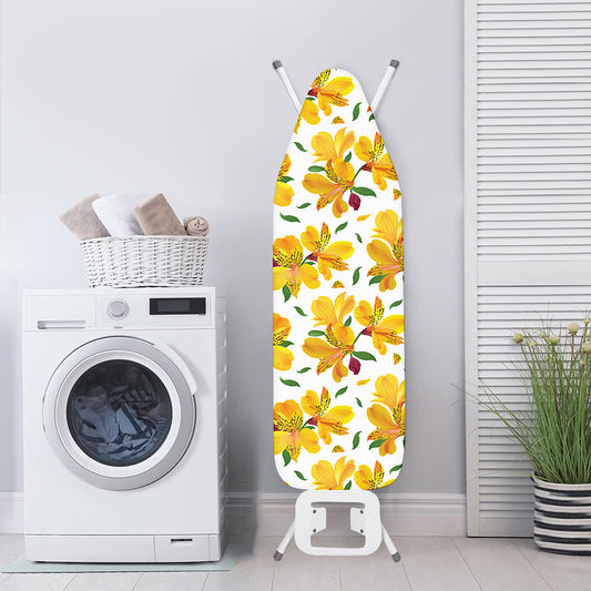Yellow Alstroemeria Pattern Print Ironing Board Cover