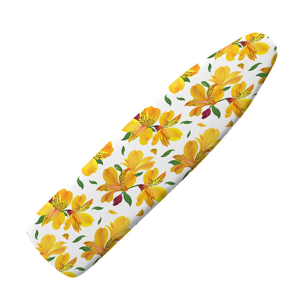 Yellow Alstroemeria Pattern Print Ironing Board Cover