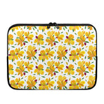 Yellow Alstroemeria Pattern Print Laptop Sleeve